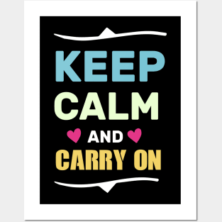 keep calm and carry on funny shirt Posters and Art